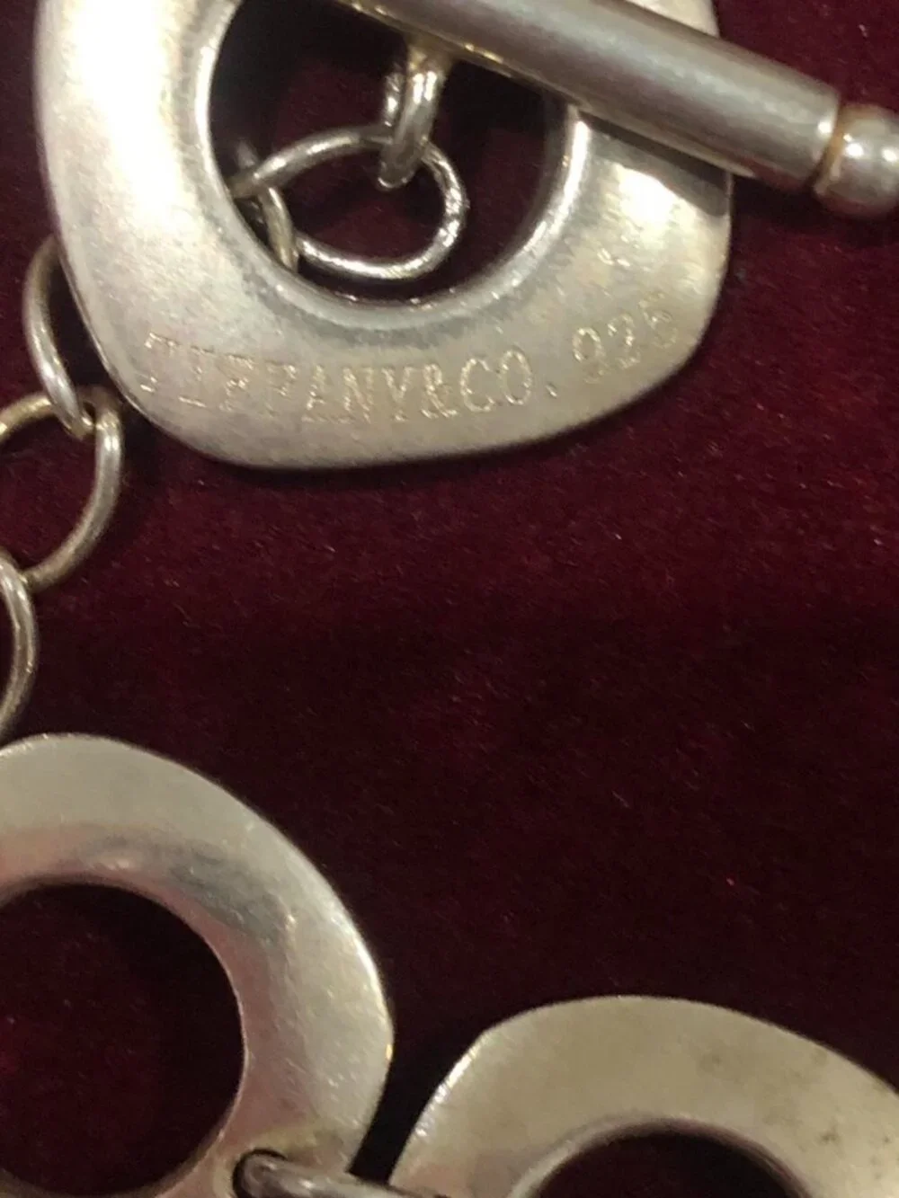 Vintage Square Cushion Toggle Link Sterling Silver Tiffany & Co - Picture 6 of 7